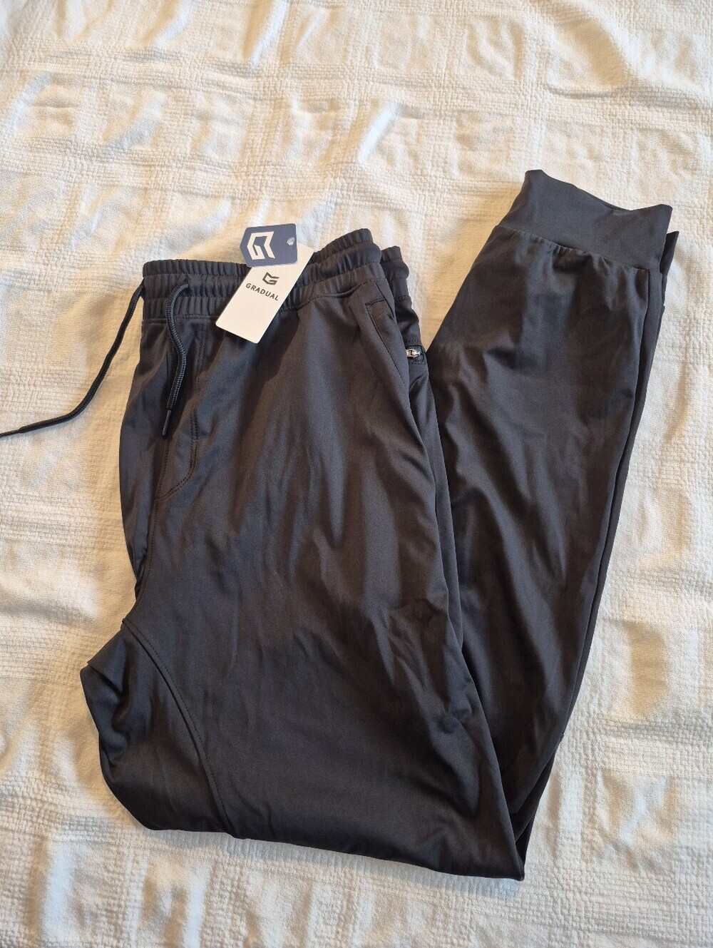 G Gradual men's XL black jogging pants, multiple pockets, NEW